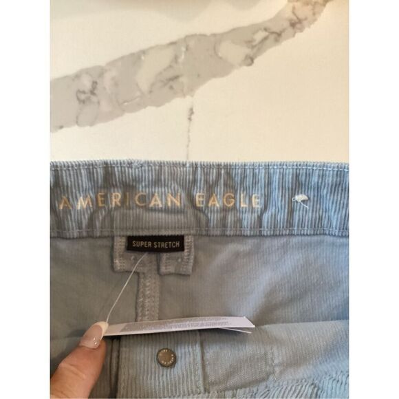 NEW American Eagle Super Hi- Rise A-Line Corduroy Skirt Sz 8 Stretch - Picture 3 of 7